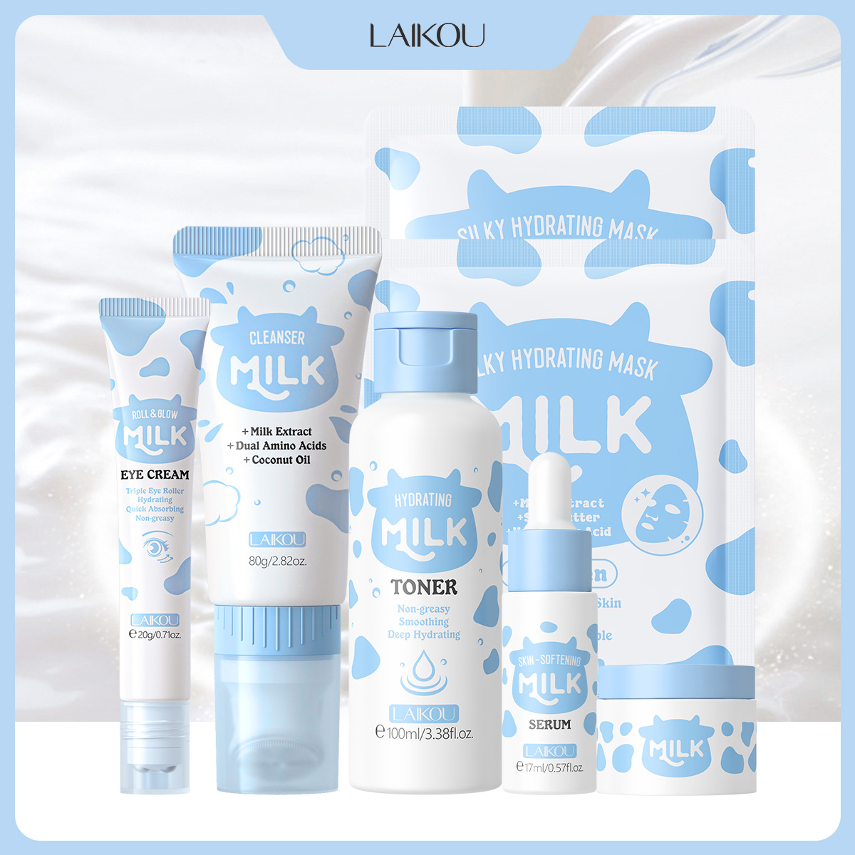 Skincare Glowing - LAIKOU Set di 6 Prodotti per