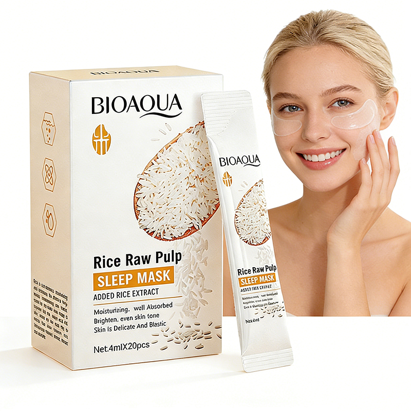 Skincare Bioaqua - Maschere viso notturne BIOAQUA al riso