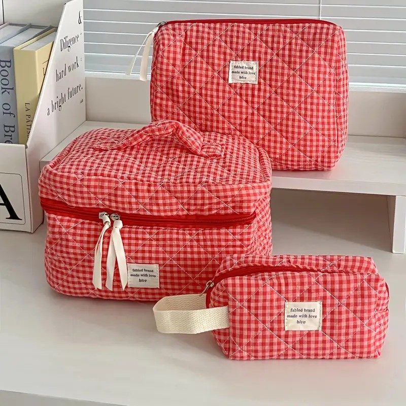 Borsa per cosmetici a quadrett - Skincare B Erl recensione e prezzo