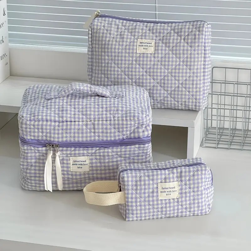 Borsa per cosmetici a quadrett - Skincare B Erl recensione e prezzo