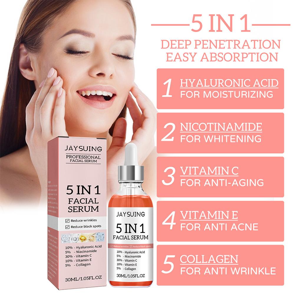 Siero viso 5 in 1 con vitamina - Hyaluronic Acid Serum recensione e prezzo